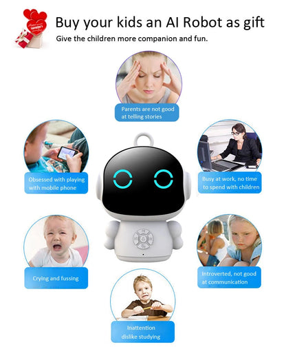 Tuya Smart AI Robot WiFi Early Education Toys for Children Speech Recognition & Voice Interactive Educational Learning Machine Ai-TechWorld 