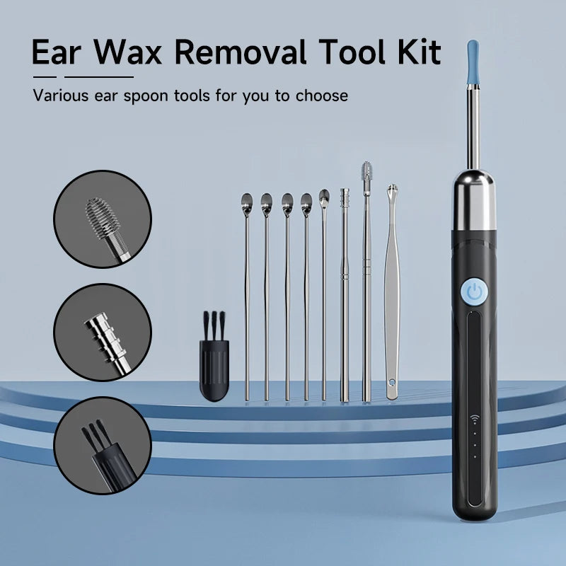 WiFi Endoscope 4.2mm 1080P Ear Picker Camera with Ear Spoon Base for iOS/Android Ear Cleaning Otoscope with Ear Wax Removal Tool Ai-TechWorld 