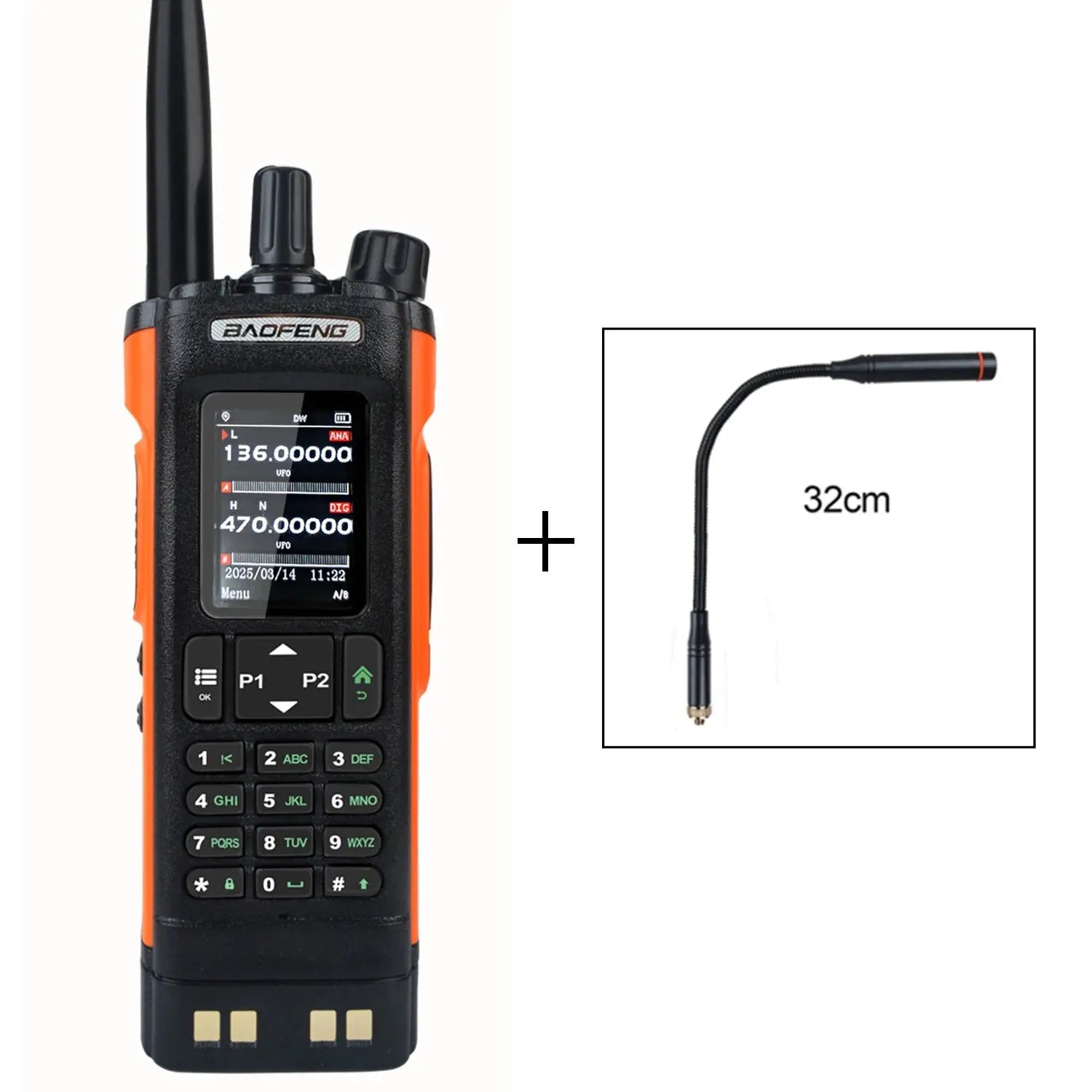Baofeng DM-32 GPS APRS AES256 Encryption DMR Digital Analog UHF VHF Dual Band 8W Air Band FM Walkie Talkie DM-32UV Ai-TechWorld 