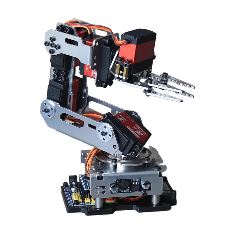 6 Dof Robot Arm Clamp Claw APP RC Control Metal Mechanical Robotics with Digital Servos for Arduino DIY Kit Programmable Robot Ai-TechWorld 