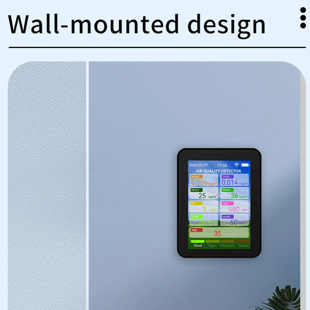 Tuya WiFi Multifunctional Air Quality Meter Household HCHO TVOC Carbon Monoxide CO2 PM2.5 PM10 Tester Portable Ai-TechWorld 