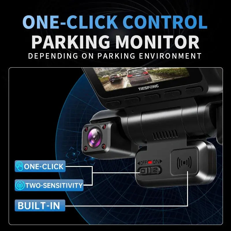 4CH GPS Dash Cam Front 4K/2K+3*1080P 360 24H Parking Mode WiFi Ai-TechWorld 