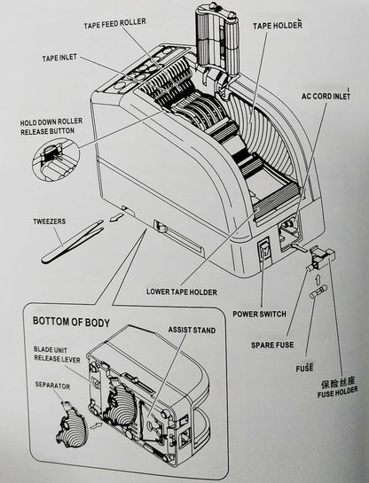 ZCUT-9 Automatic Adhesive Tape Machine Auto 6-60mm Tape Cutter Packaging Cutting Machine Electric 110V 220V Tools for Factory Ai-TechWorld 