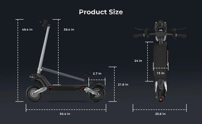 Circooter Raptor pro adult escooter, 1600W motor, 48V 20AH folding E-scooter, 10-inch tire, E-mountain scooter, electric scooter Ai-TechWorld 
