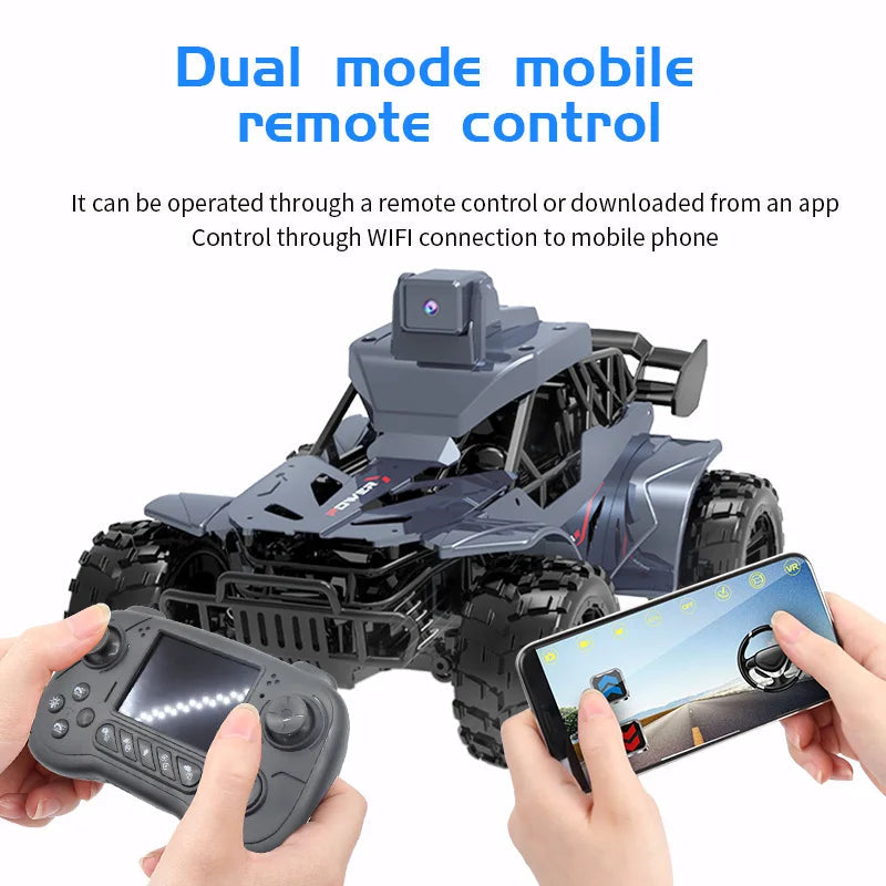 Rc Car with Camera Lcd Remote Fpv Real Time Transmission High Speed 2.4g Remote Control Car Voice Chat Toys For Kids Adults Ai-TechWorld 