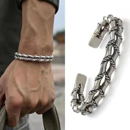 Retro Domineering Lion Head Animal Bracelet for Men Stainless Steel Braided Chain Wristband Bracelet Hip Hop Jewelry Ai-TechWorld 