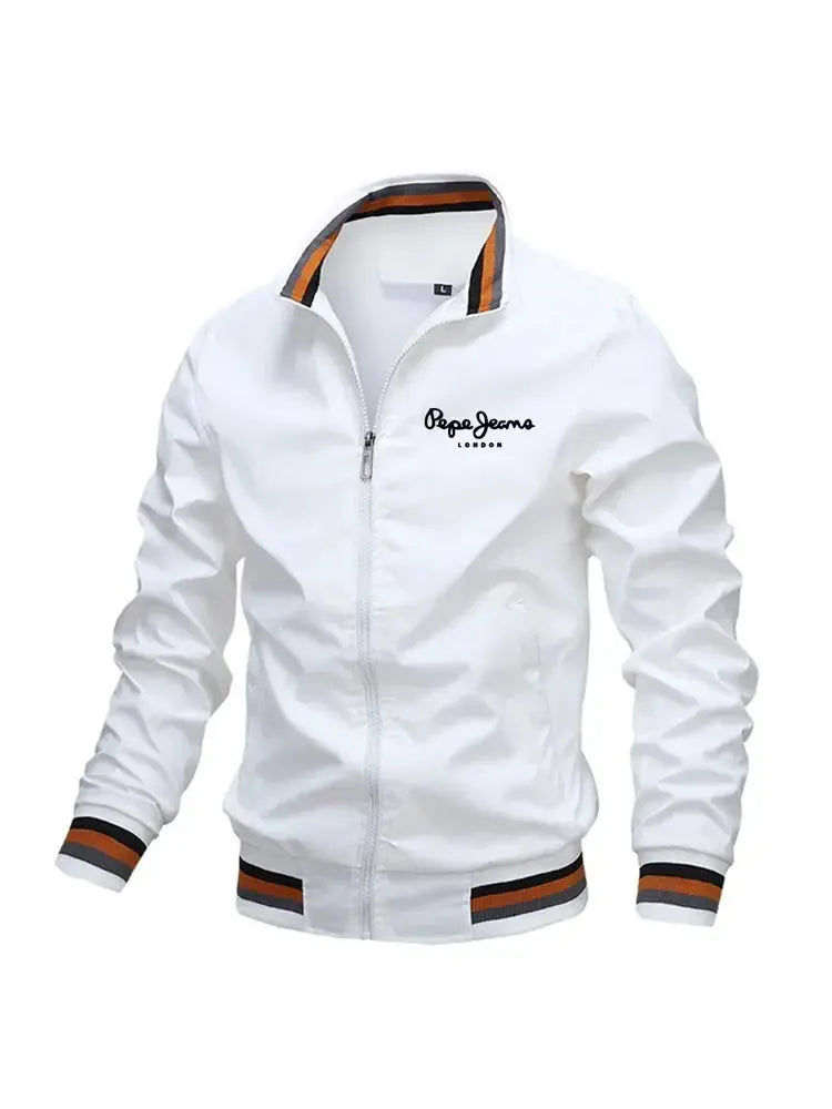 Autumn and Winter Men's Stand Collar Casual Zipper Jacket Outdoor Sports Coat Windbreaker Jacket for Men Waterproof Bomber Ai-TechWorld 