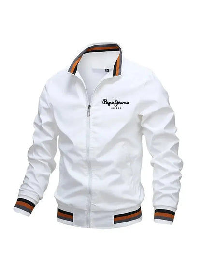 Autumn and Winter Men's Stand Collar Casual Zipper Jacket Outdoor Sports Coat Windbreaker Jacket for Men Waterproof Bomber Ai-TechWorld 