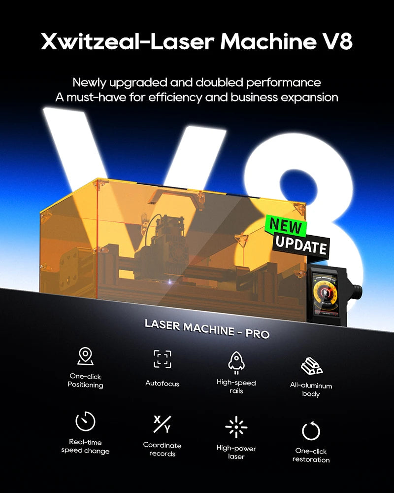 Xwitzeal® V8 Newly Laser Machine for iPhone 8-17 Pro Max Back Glass Repair&Camera Len w/Breaking Pen, Iron Mold,Air Filter, etc Ai-TechWorld 