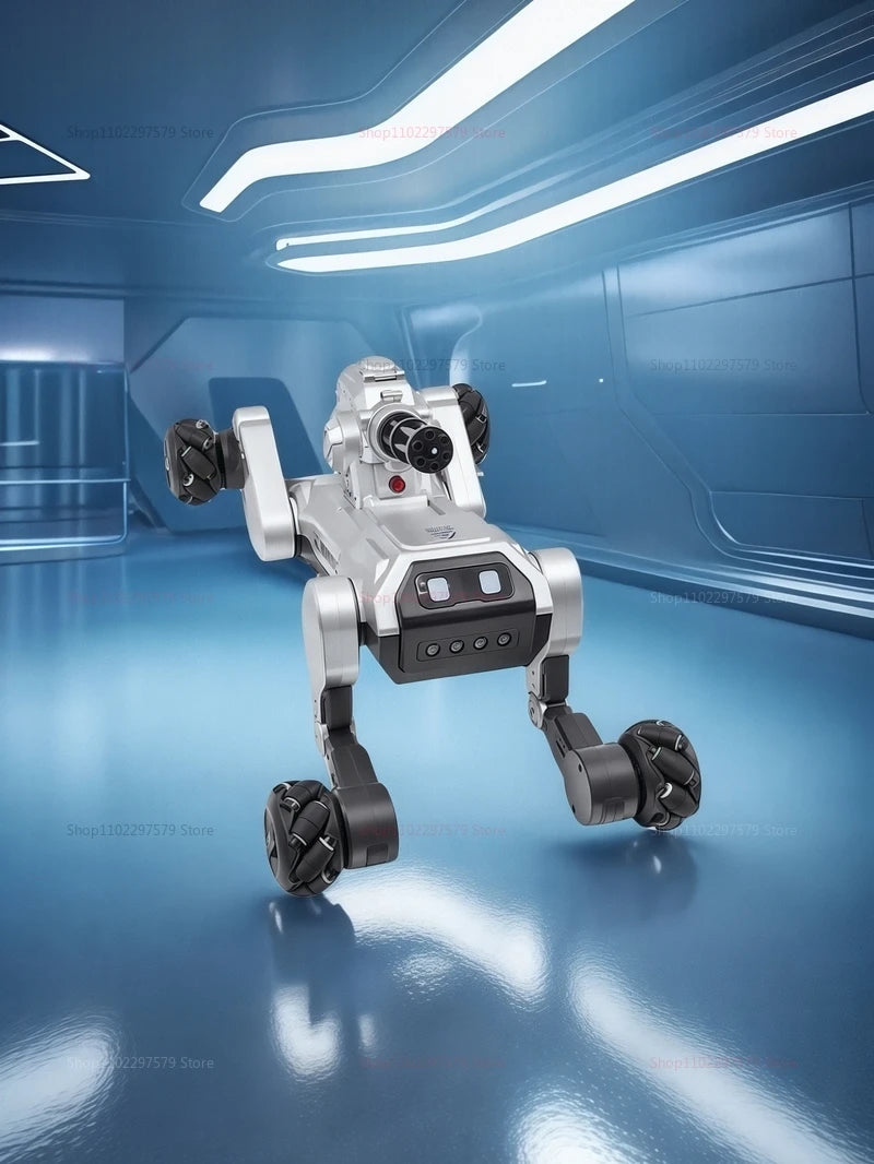 2025 New 2.4G Remote Control Robot Dog with Singing Dancing Follow Mode 360° Rotating launching Cannon Puppy Toys Gifts For Kid Ai-TechWorld 