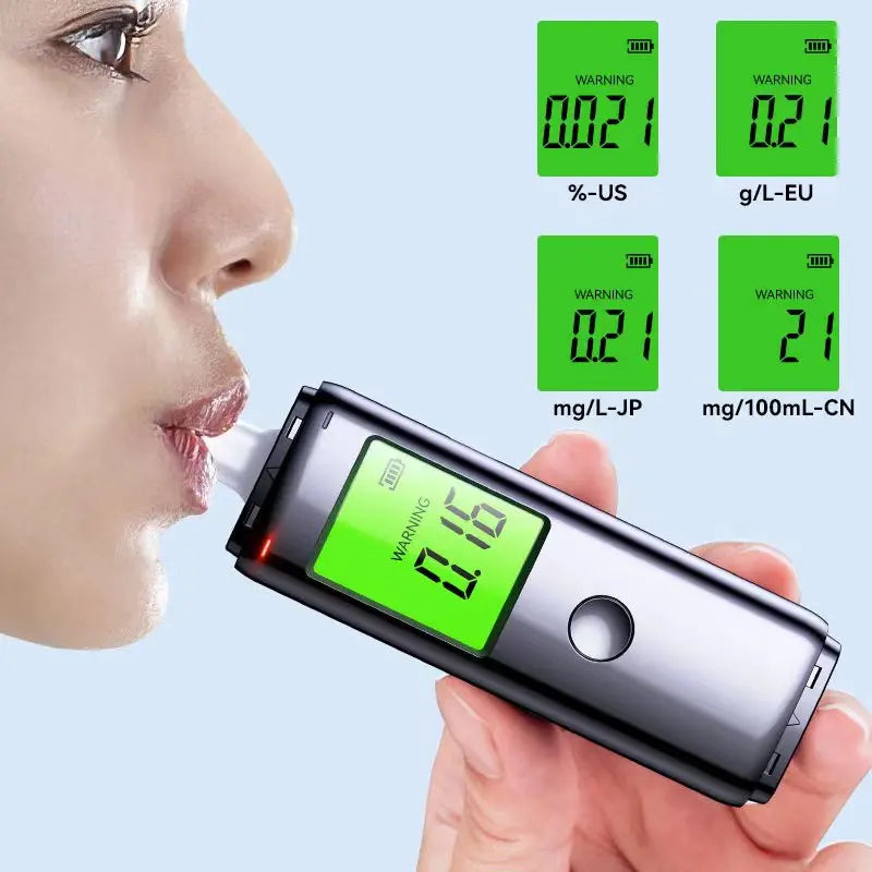 ZW Breathalyzer Rechargeable | Professional-Grade Accuracy | Portable Breath Alcohol Tester for Personal & Professional Use Pro Ai-TechWorld 
