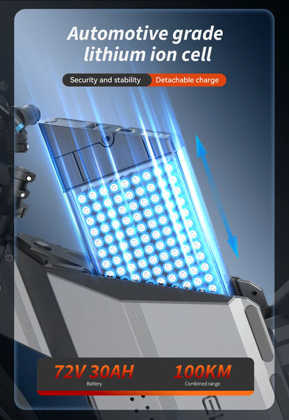 EKXBIKE GTS Electric Motorcycle for Adults 8000W Peak Electric Dirt Bike for Adults with 72V 30AH Battery Ai-TechWorld 