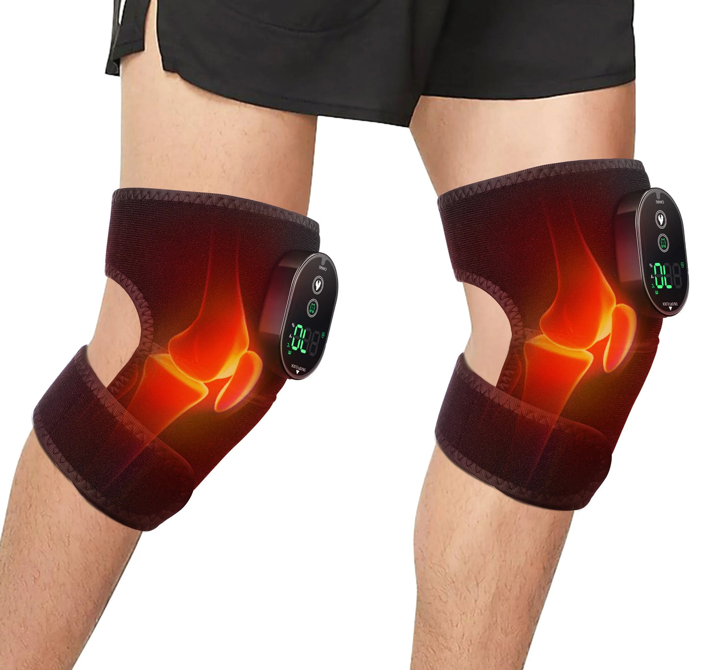 Thermal Knee Massager 3 in 1 Shoulder Knee Elbow Heating Massage Support Brace Rechargeable Vibration Pad Machine Muscle Relax Ai-TechWorld 