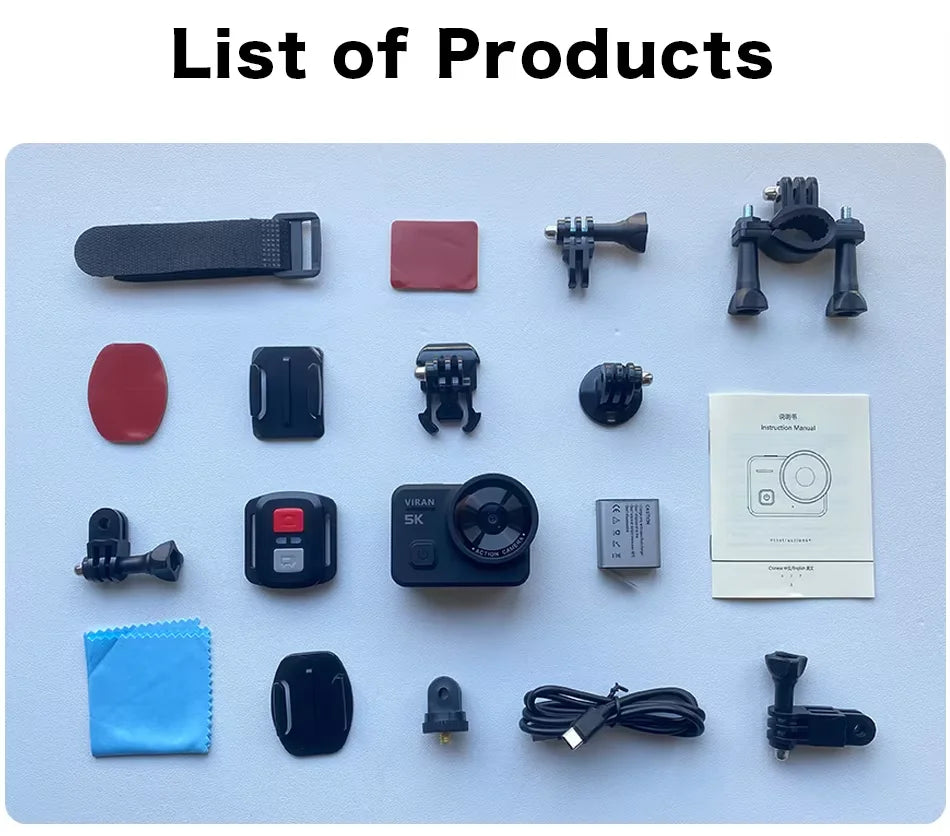 CERASTES V10 5K Action Camera Electronic Image Stabilization 2" Touch LCD 4K Waterproof Action Camera Dashcam Motion Detection Ai-TechWorld 