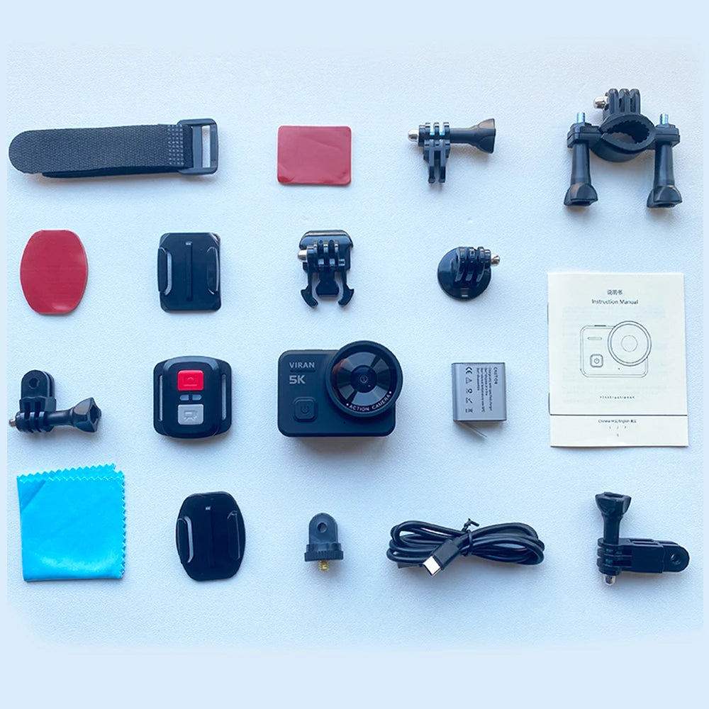 CERASTES V10 5K Action Camera Electronic Image Stabilization 2" Touch LCD 4K Waterproof Action Camera Dashcam Motion Detection Ai-TechWorld 