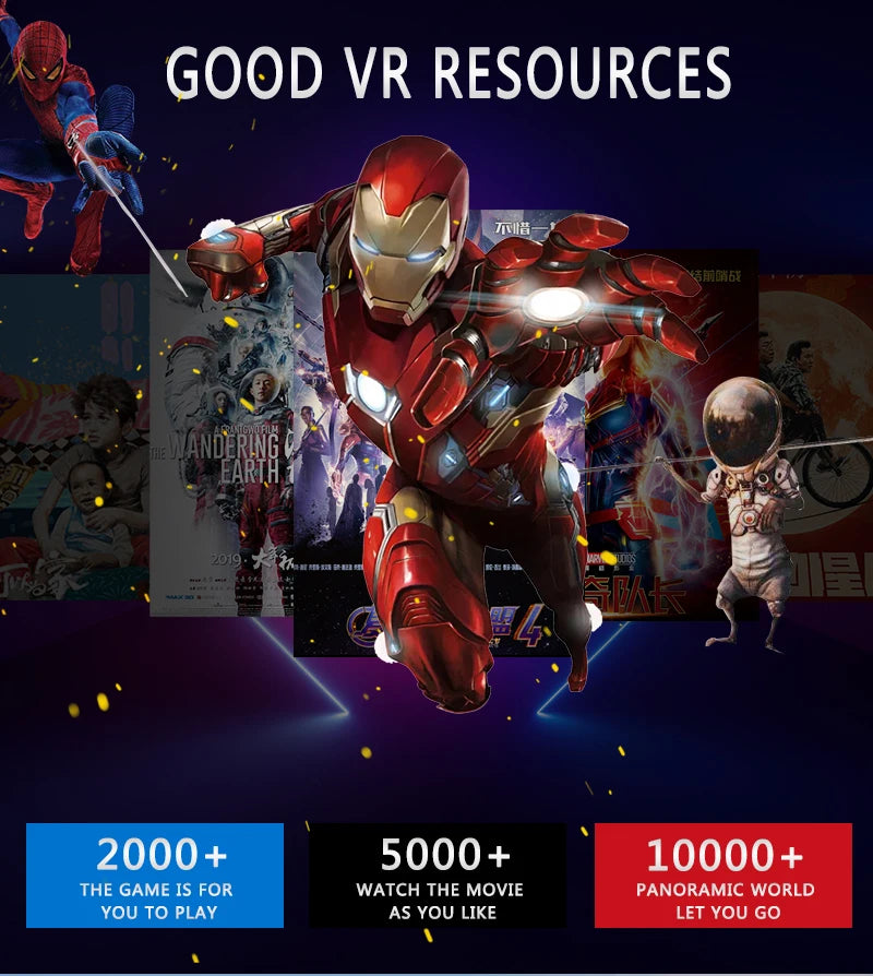 Original J60 4K Wireless Virtual Reality VR Glasses Stereo 3D Videos Google Cardboard Box Headset Helmet for Smartphone Max 6.7" Ai-TechWorld 