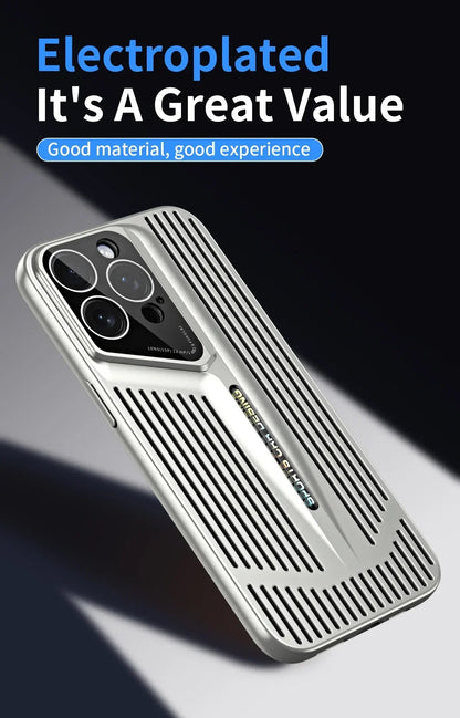 Comes With lLns Film Breathable Heat Dissipation Cooling Cases For iPhone 16 15 Pro Max 14 13 12 11 PC Hard Back Covers Ai-TechWorld 