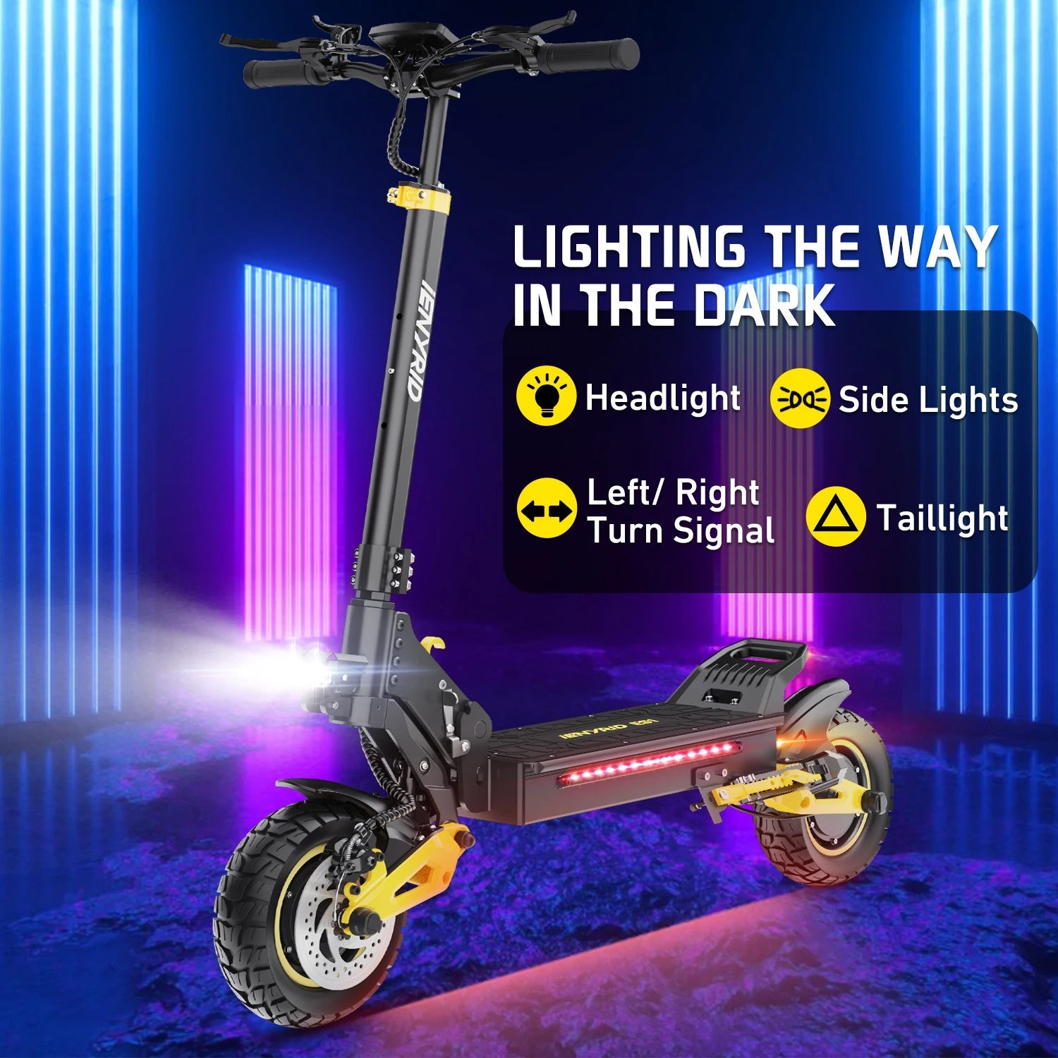 IENYRID ES1 Electric Scooter Foldable 2400W Dual Motor 48V20.8Ah Lithium Battery E-Scooter 10-inch Tires Adult City E-Scooter Ai-TechWorld 