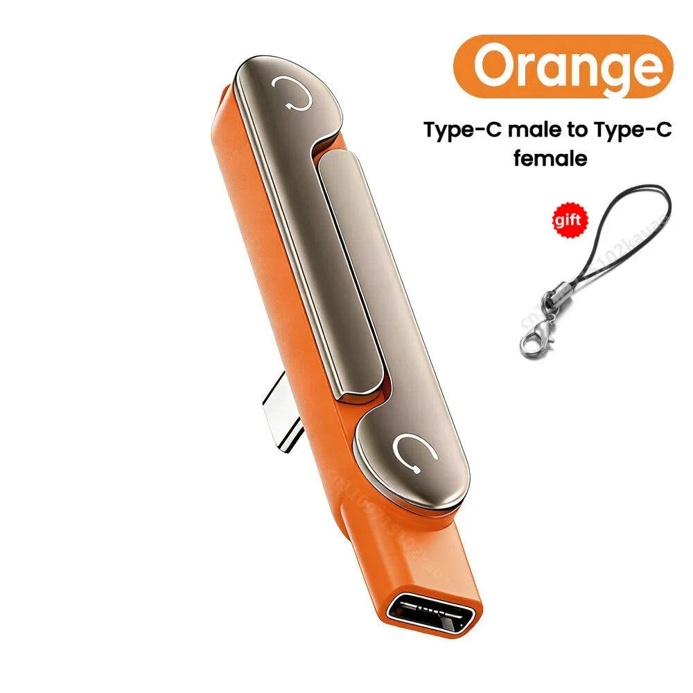 1/2/3PCS Type C Phone Charging Bracket Adapter 240W Fast Charging OTG Type-C Male to USB-C Female Converter With foldable Holder Ai-TechWorld   ai-techworld