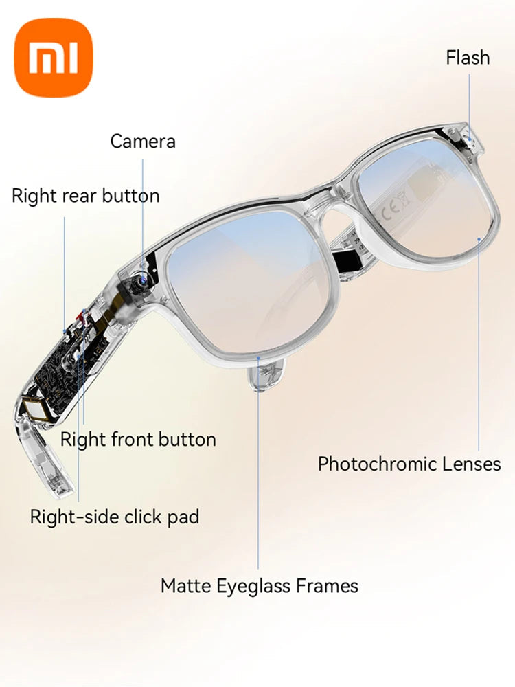 Xiaomi Smart Glasses AI 8K HD Recording Videos Photo Recognition Answer Translation Music Player Multifunction Anti-UV Lenses Ai-TechWorld 