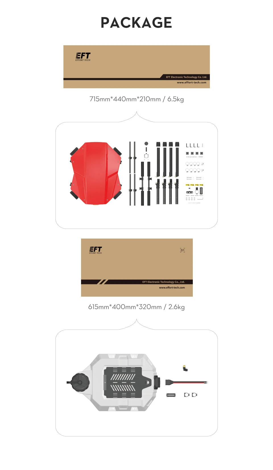 EFT E420P 20L 20kg Agricultural spray frame kit four-axis Folding Quadcopter with Hobbywing X9 plus power system Ai-TechWorld 