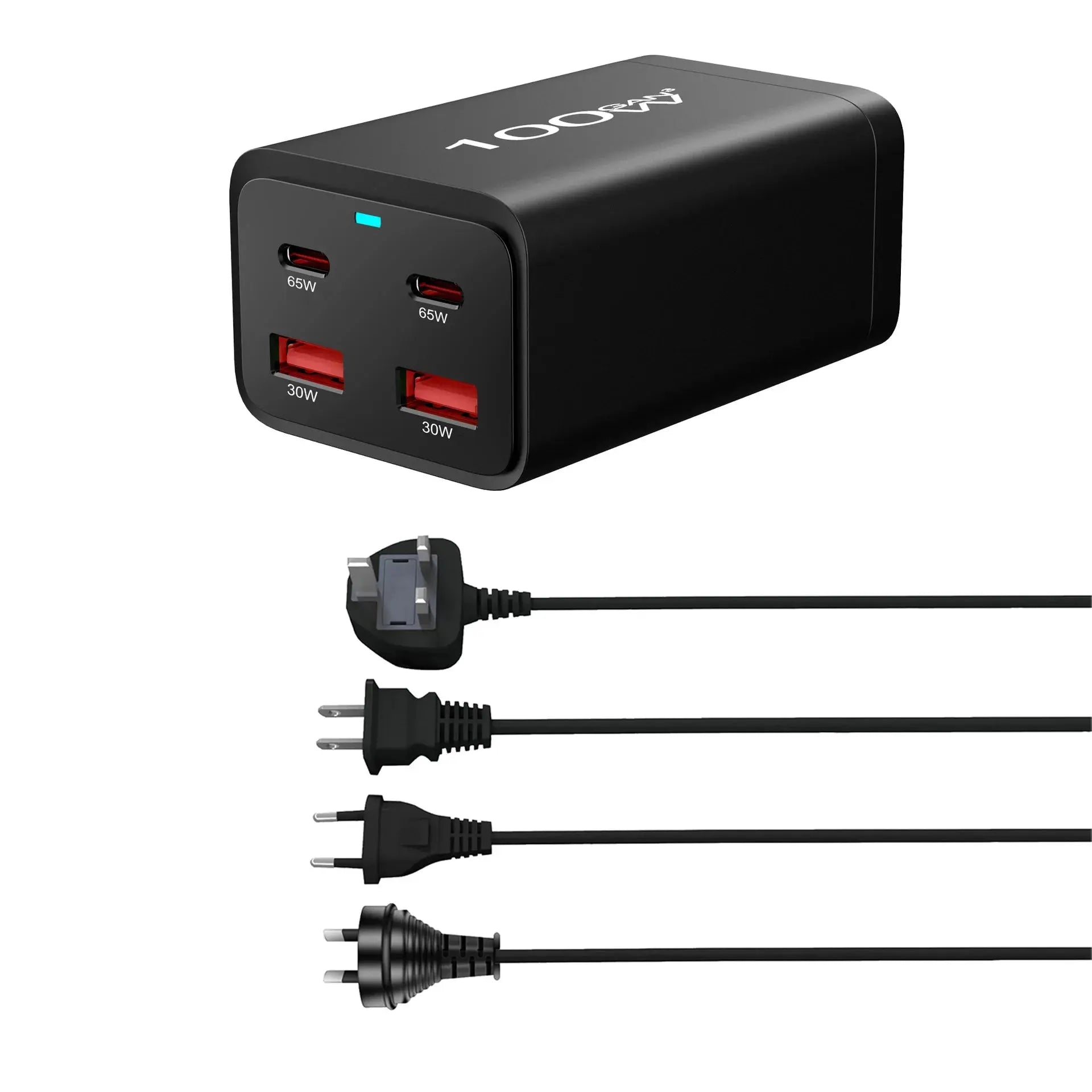 100W GaN Charger 4 Ports USB Type C PD Charger Ai-TechWorld 