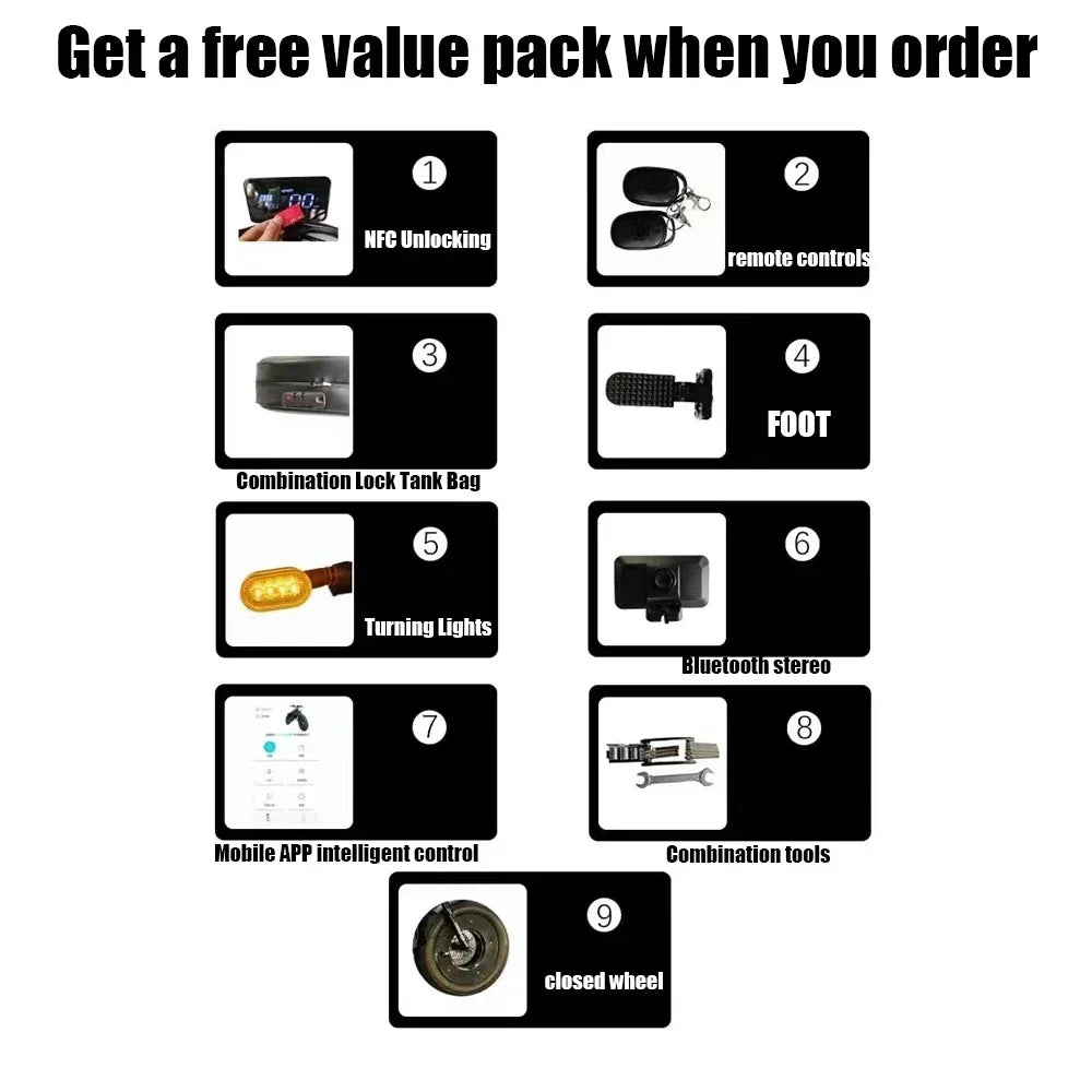 Ebike ZPW Black Warrior 3000W 60V 45AH Camping Motorcycle, Adult Electric Bike 20 Inch Fat Tire Electric Bike Ai-TechWorld 