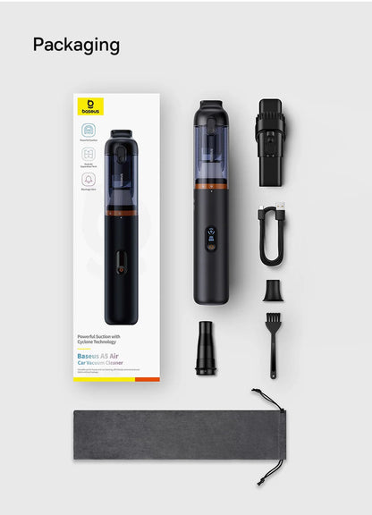Baseus A5 Air Car Vacuum Cleaner 2-in-1 Powerful Wireless Cleaner Strong Suction Handheld Car Cleaning Portable Home Appliance Ai-TechWorld 