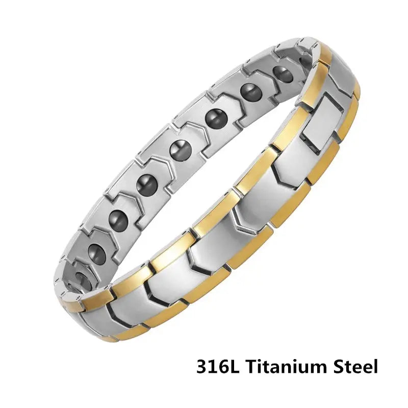 Pure Titanium Hematite Therapy Bracelet Tungsten Ceramic Blood Pressure Slimming Bracelet Weight Loss Bracelet Ai-TechWorld 