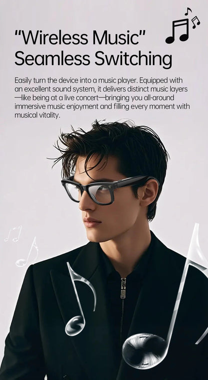 AI Smart Glasses 5 Million Pixels Recording Videos Photo Recognition Answer Translation 290mAh IP66 Waterproof Bluetooth Glasses Ai-TechWorld 