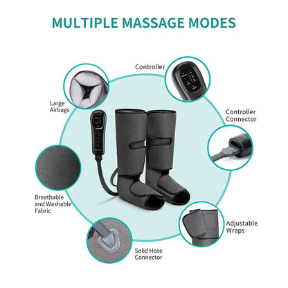 Nekteck Leg Massager Air Compression Calf Wraps Air Pressure Massage for Blood Circulation and Relaxation Lymphatic Drainage Ai-TechWorld 