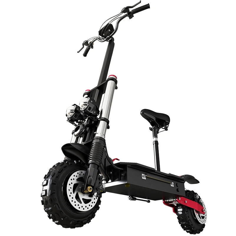 48-72V Electric Scooter for Adults 90KM/H 10-11''Tubeless Off Road Tire Hydraulic / SpringSuspension Foldable Escooter with Seat Ai-TechWorld 