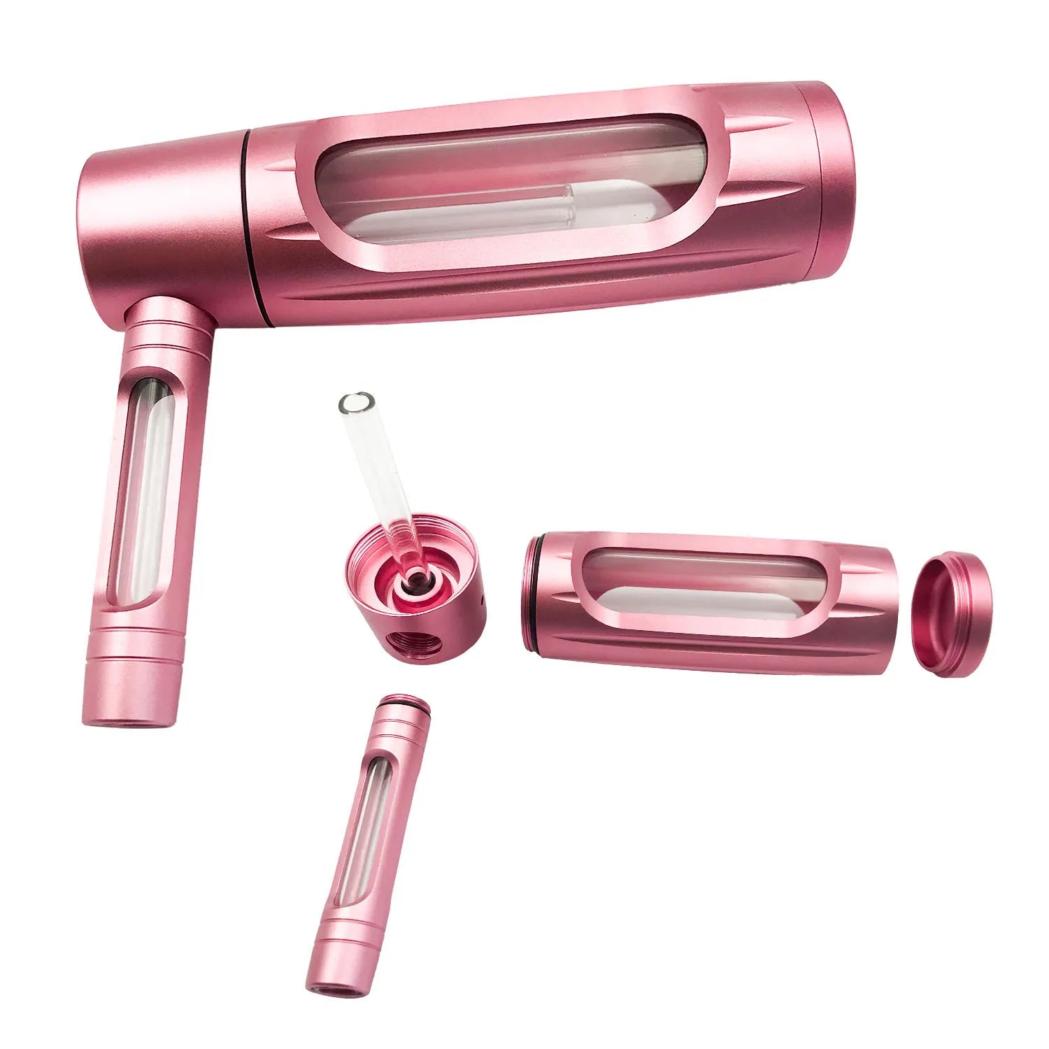 Handheld Smoking Pipe Grass Hookah Set with Dry Burning Glass Tobacco Bowl Cigarette Filters Shisha Pipes Smoke Accessories Ai-TechWorld 