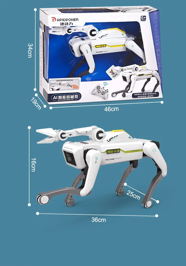 Teeggi Electric RC Intelligent Robot Dog with Clip Multifunction RC Mechanical Dog Educational Toy Bionic Smart Robot Toy Gift Ai-TechWorld 