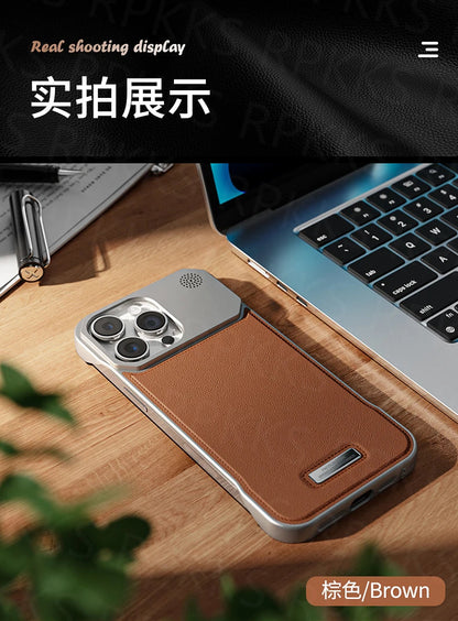 Business Aromatherapy Leather Case for iPhone 17 Air 16 15 14 Plus 13 12 11 Pro Max For Magsafe Magnetic Frameless Armor Cover Ai-TechWorld 