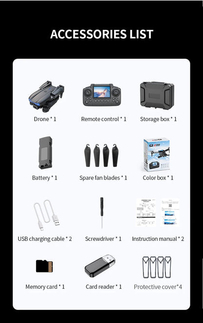 E99 Pro Drone Screen remote control Quadcopter Remote Four Axis Aircraft 8K HD Photography UAV Altitude Fixation Helicopter Toy Ai-TechWorld 