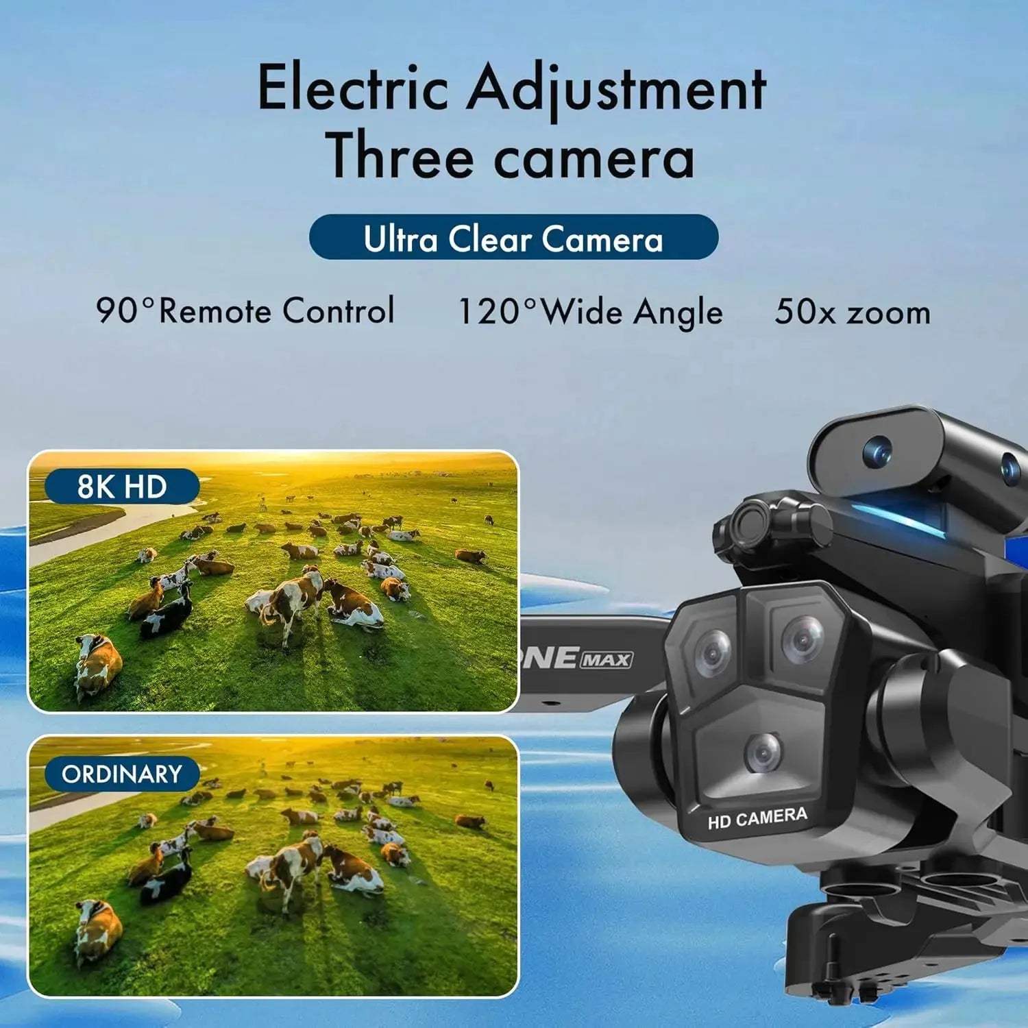 Foldable Camera Drone for Beginners & Adult - Four Direction Obstacle Avoidance, 360° Flips, One-Key Take Off/ Landing, 3D Flips Ai-TechWorld 