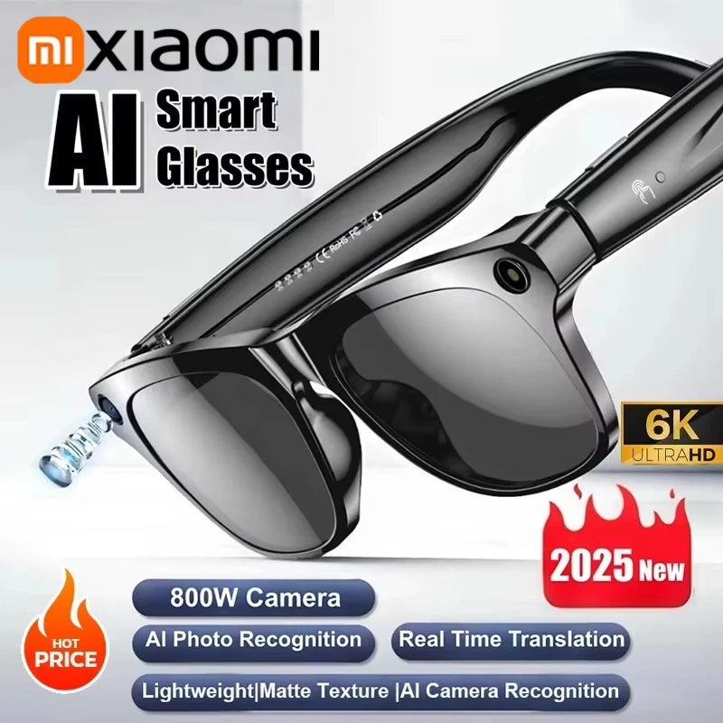 Xiaomi 8K HD AI Smart Glasses Photochromic Multifunction Bluetooth Calling Voice Assistant Music Player Translate Camera Glasses Ai-TechWorld 