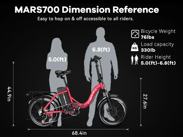 1000W Folding Electric Bike,48V 20.8AH Removable Battery EBike,30+MPH,80 Miles Max Range Electric Bike for Adults, 20" Fat Tire Ai-TechWorld 