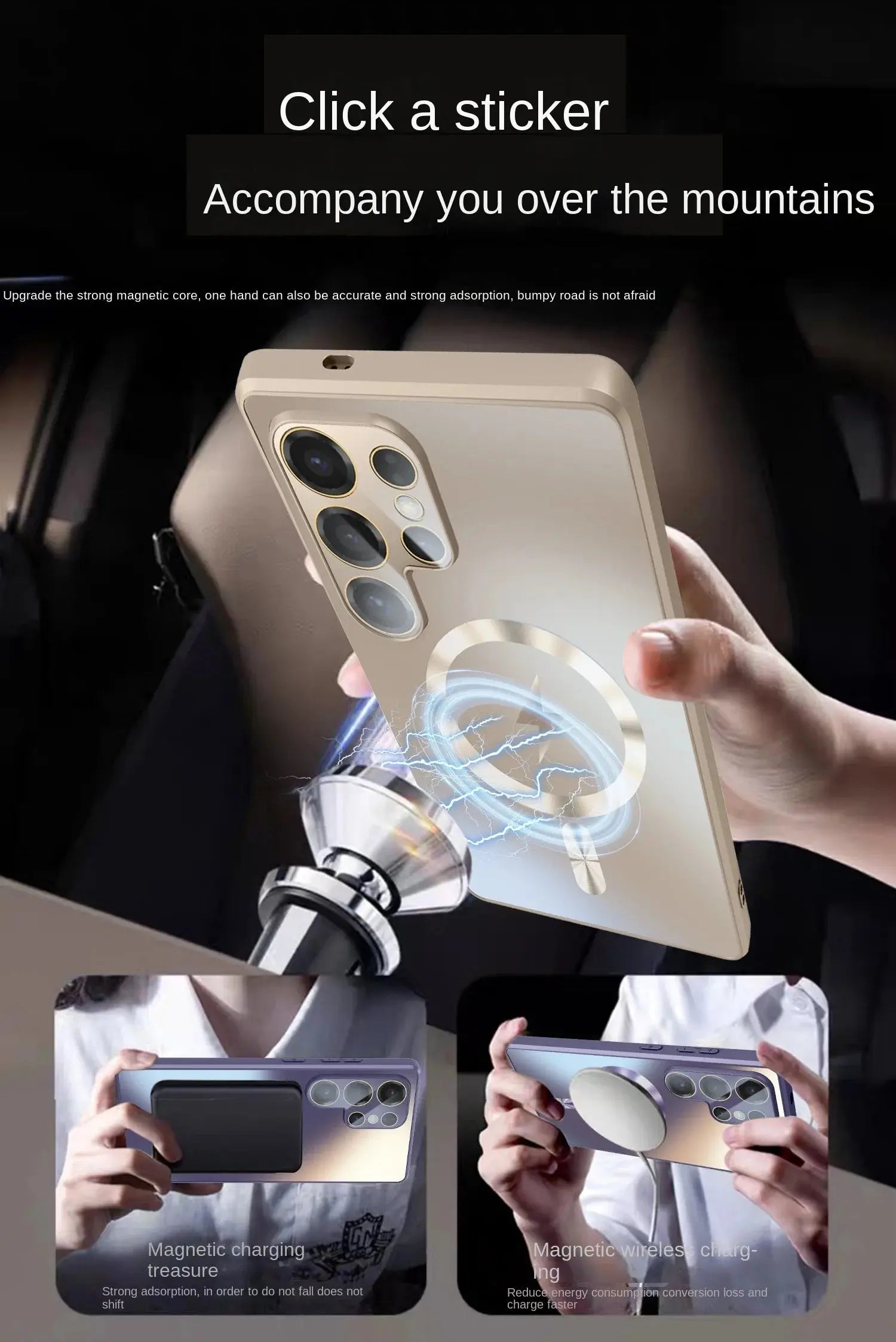 Ultra-thin AG Matte Magnetic For Magsafe Case For Samsung Galaxy S25 S24 S23 Ultra Plus Glass Lens Protector Shockproof Cover Ai-TechWorld 