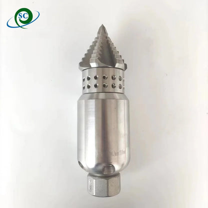 5 kg SS High Pressure Factory Direct Sale Rotary Sewer Pipe Cleaner Blocked Drain Wash Jetting Spray Nozzle 1inch female 215L Ai-TechWorld 