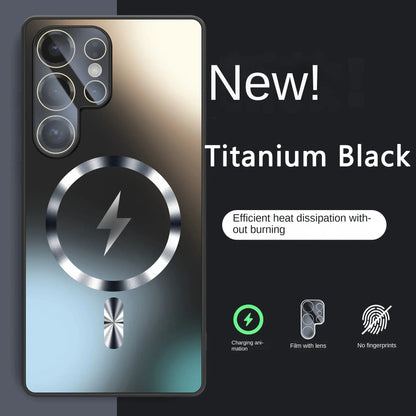 Ultra-thin AG Matte Magnetic For Magsafe Case For Samsung Galaxy S25 S24 S23 Ultra Plus Glass Lens Protector Shockproof Cover Ai-TechWorld 