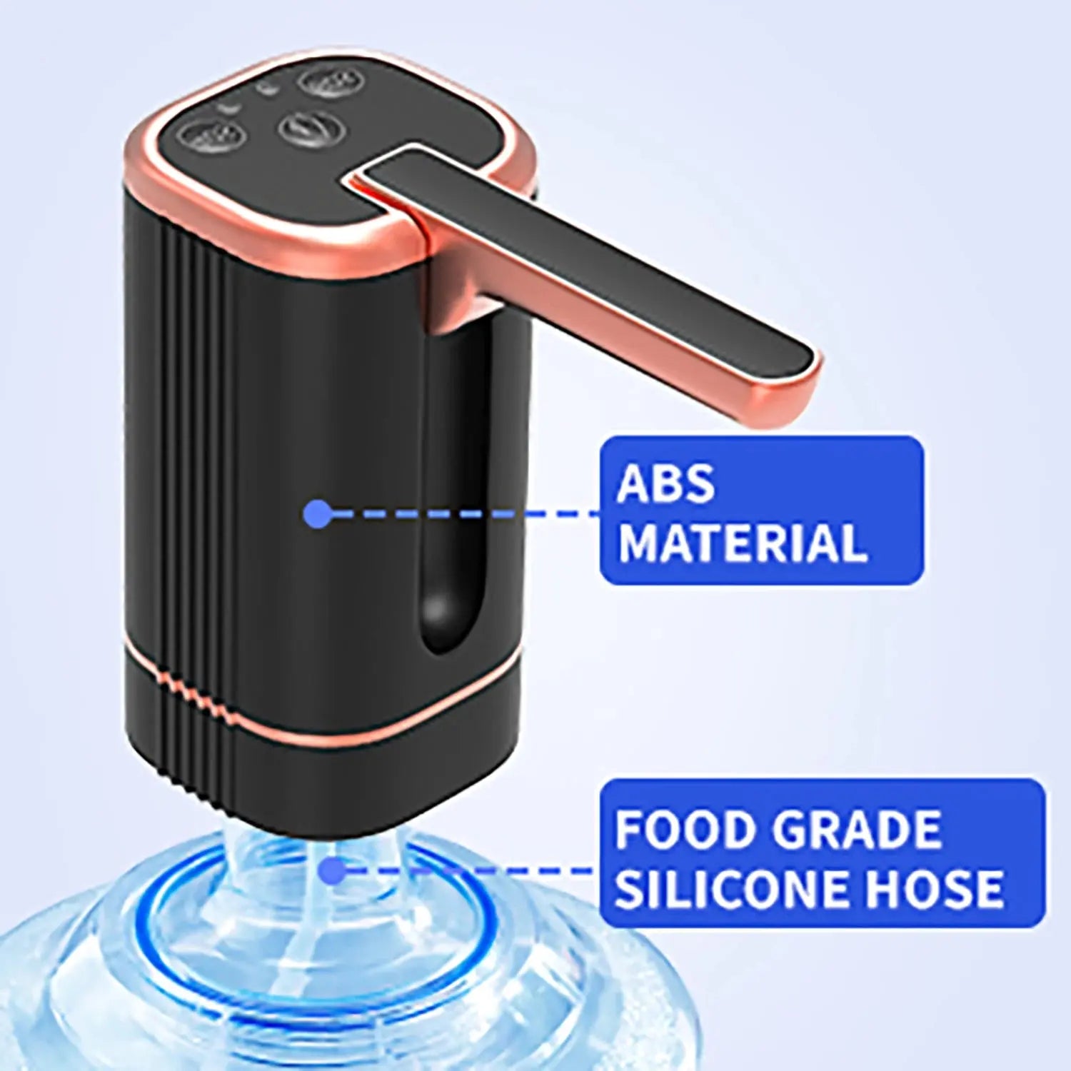 Water Dispenser Bottle Pump, Electric Water Pump for Universal 2-5 Gallon Bottle, Portable USB Charging Drinking Water Dispenser Ai-TechWorld 