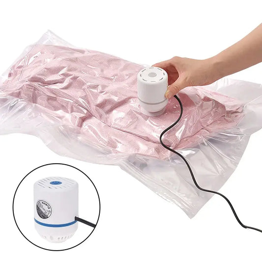 Vacuum Compression Bag Electric Pump Suction Pump Mini Vacuum Sealer Machine Space Saver for Clothes Food Organizer Ai-TechWorld 