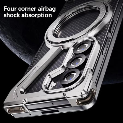 For Samsung Z Fold 7 6 5 Aluminum Alloy Frame 360° Magnetic Holder Magsafe Case For Galaxy Z Fold 6 Metal Frameless Bumper Cover Ai-TechWorld 
