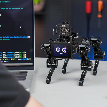 Yahboom Quadruped Robot Dog Bionic Intelligent Programming AI Large Model with Robotic Arm Powered by Raspberry Pi CM5 Module Ai-TechWorld 