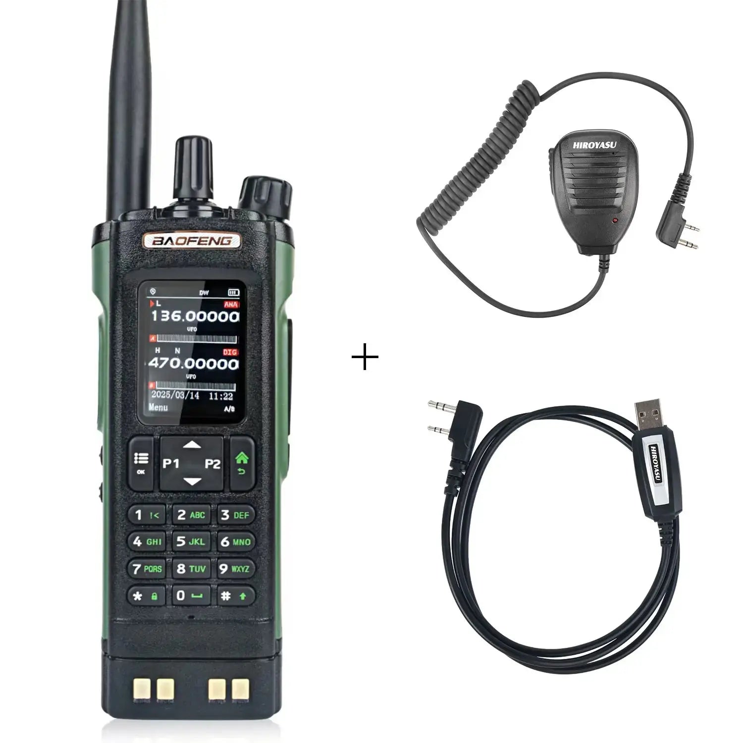 Baofeng DM-32 GPS APRS AES256 Encryption DMR Digital Analog UHF VHF Dual Band 8W Air Band FM Walkie Talkie DM-32UV Ai-TechWorld 