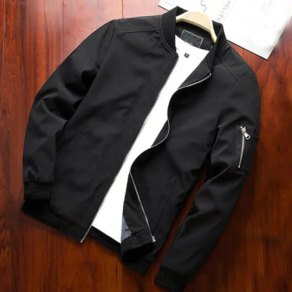 Men Bomber Jacket Thin Slim Long Sleeve baseball Jackets Mens Windbreaker Zipper Windbreaker Jacket Male Outwear Brand Clothing Ai-TechWorld 