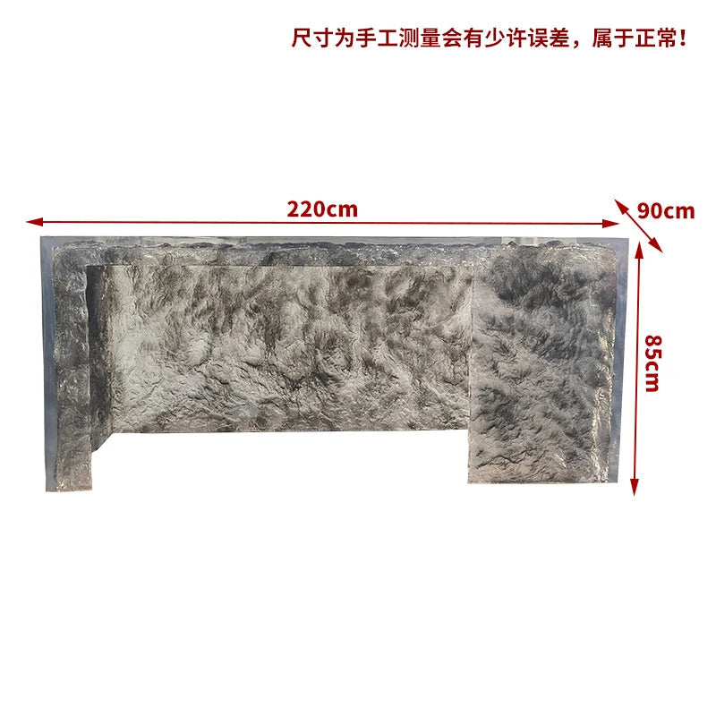 Premium Light Luxury Transparent Resin Hotel Front Desk Restaurant Villa Kitchen Partition Luminous Crystal Glacier Island Table Ai-TechWorld 