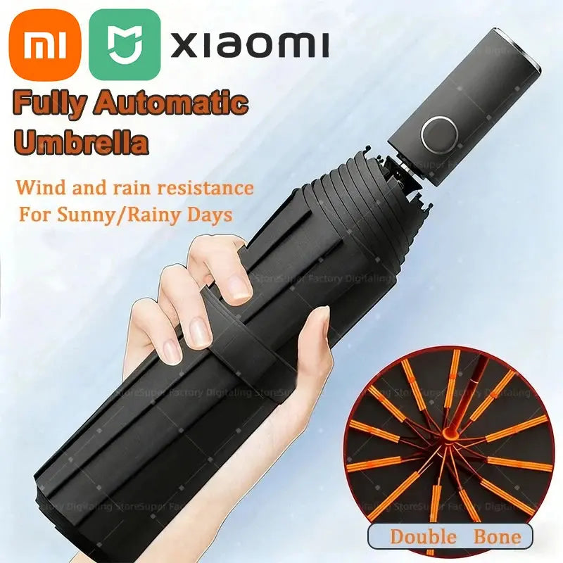 Xiaomi MIJIA 24 Bone Folding Umbrella Fully Automatic Double Bone SPF 50 UV Protection Rain Resistance Wind Resitance Umbrella Ai-TechWorld 